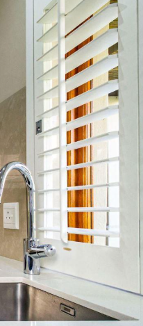 Shutters in kitchen